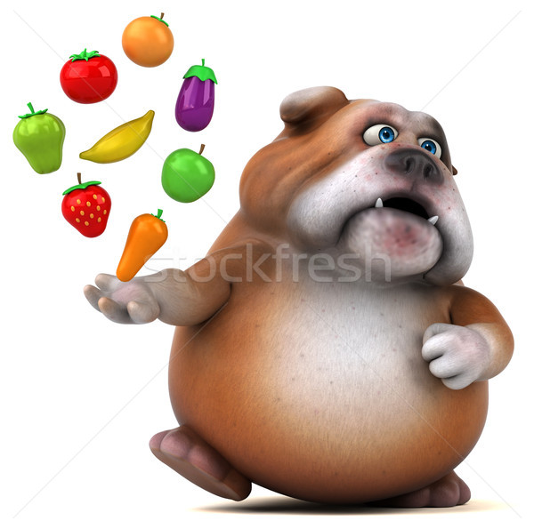 Fun bulldog - 3D Illustration Stock photo © julientromeur