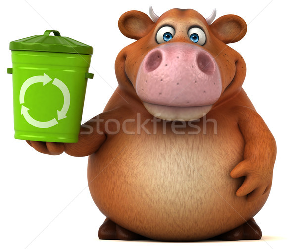 Fun cow - 3D Illustration Stock photo © julientromeur