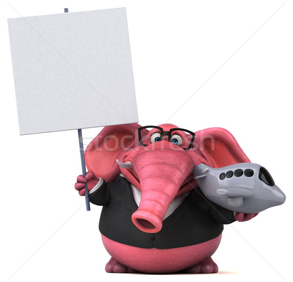 Pink elephant - 3D Illustration Stock photo © julientromeur