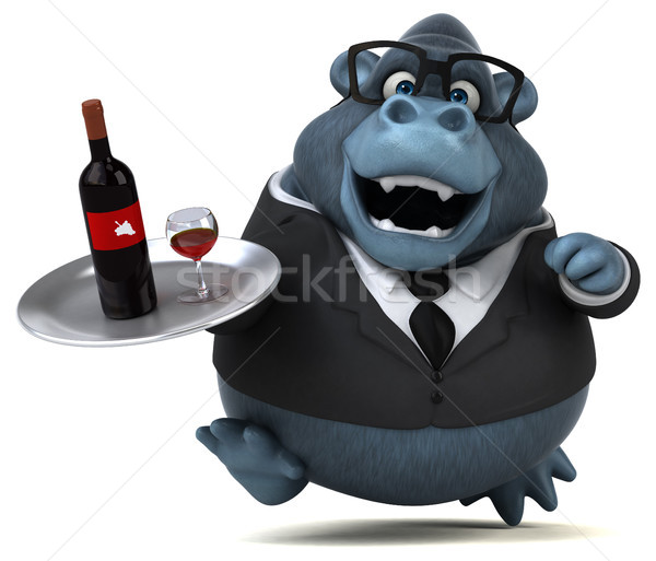 Stock photo: Fun gorilla - 3D Illustration