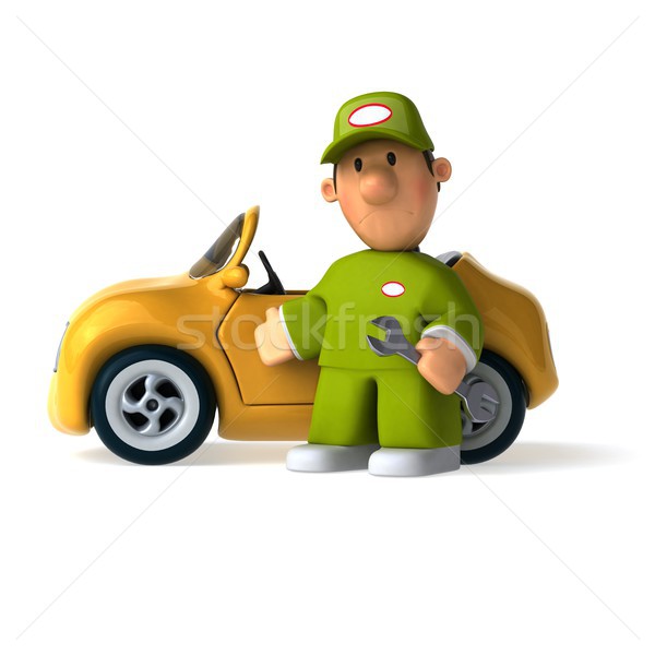 Fun mechanic - 3D Illustration Stock photo © julientromeur