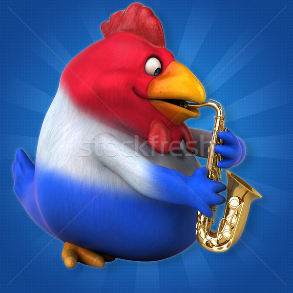 Spaß Huhn 3D-Darstellung Design Vogel Konzert Stock foto © julientromeur