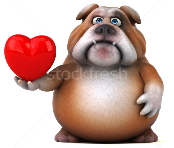 Divertimento bulldog illustrazione 3d design triste grasso Foto d'archivio © julientromeur