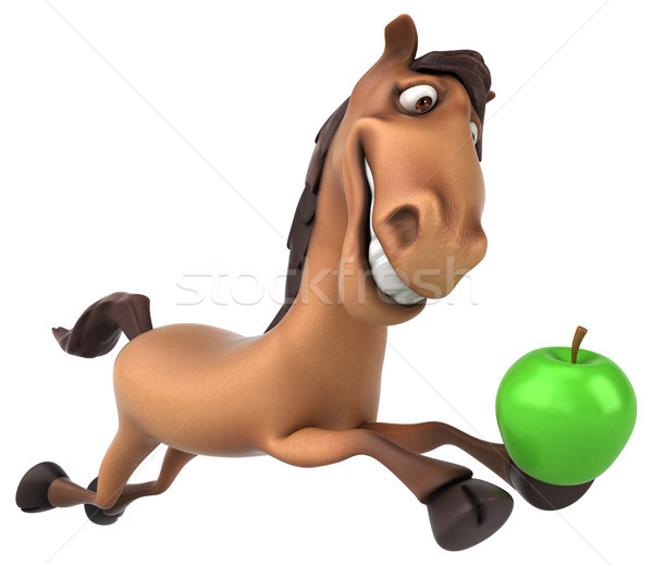 весело лошади фрукты зубов голову гонка Сток-фото © julientromeur