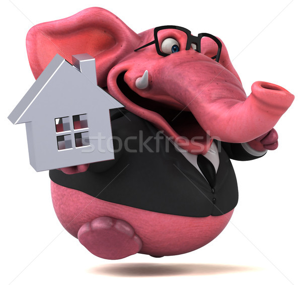 Pink elephant - 3D Illustration Stock photo © julientromeur