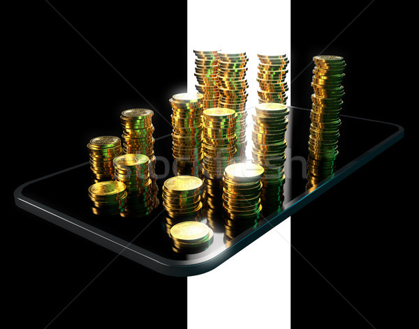 Phone and money - 3D Illustration Stock photo © julientromeur