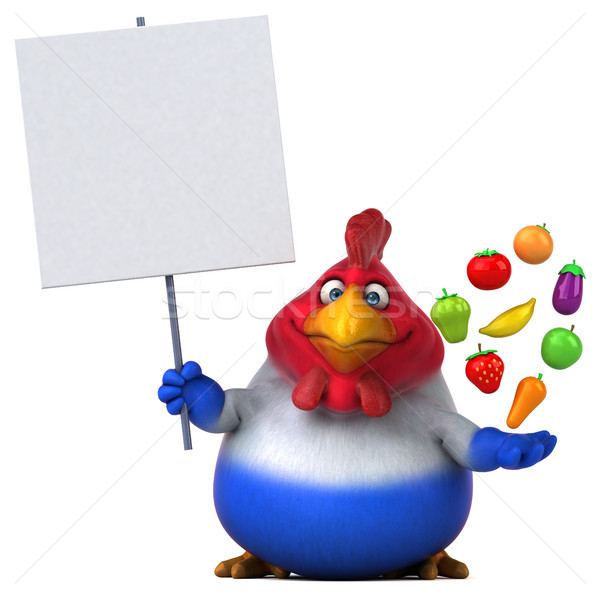 [[stock_photo]]: Amusement · poulet · 3d · illustration · design · fruits · orange