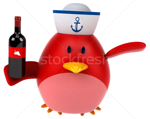 Red bird - 3D Illustration Stock photo © julientromeur