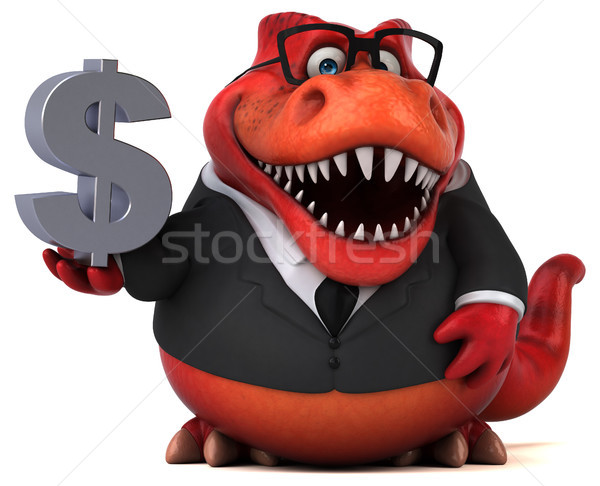 Jókedv 3d illusztráció üzletember pénzügy fogak állat Stock fotó © julientromeur