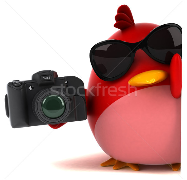 Red bird - 3D Illustration Stock photo © julientromeur