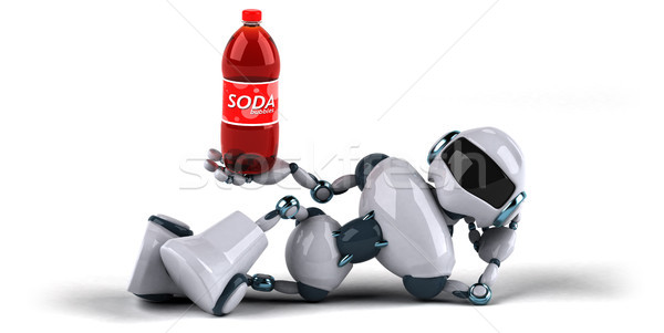 Robot technologii pić retro przyszłości sody Zdjęcia stock © julientromeur