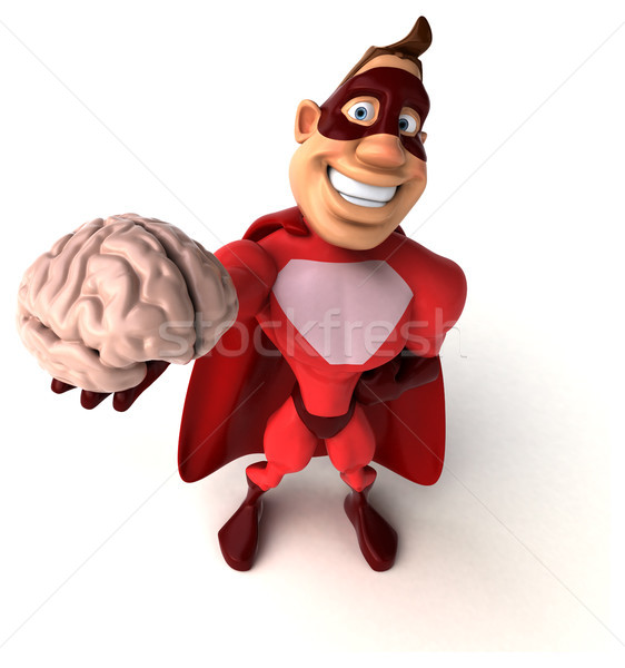 весело superhero человека тело мозг скорости Сток-фото © julientromeur