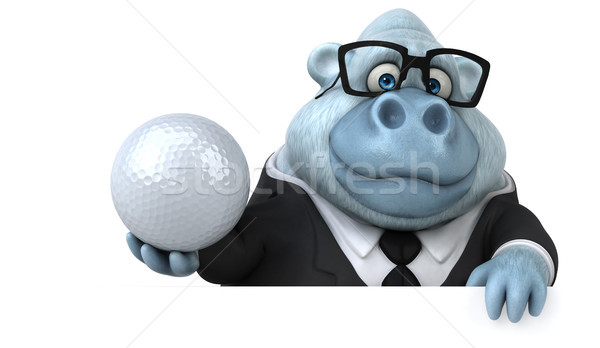 Jókedv fehér majom 3d illusztráció golf sport Stock fotó © julientromeur