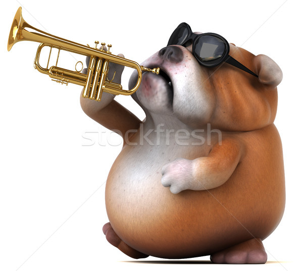 Stock photo: Fun bulldog - 3D Illustration