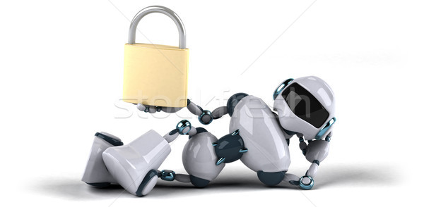 ロボット 技術 レトロな 将来 ウイルス 南京錠 ストックフォト © julientromeur