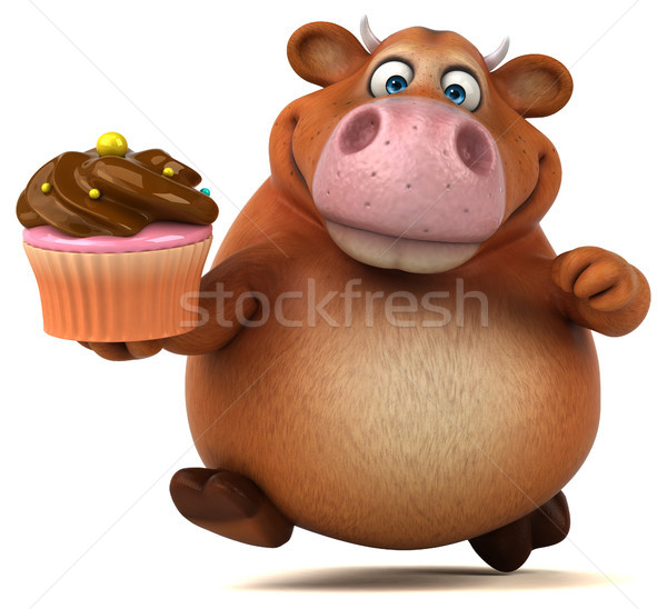 Fun cow - 3D Illustration Stock photo © julientromeur