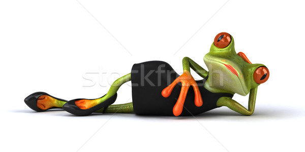 Zabawy żaba 3d ilustracji oka moda charakter Zdjęcia stock © julientromeur