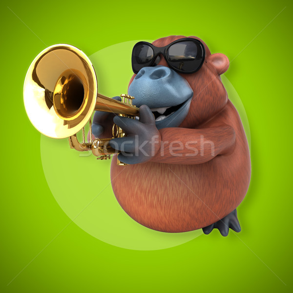 Fun orang outan - 3D Illustration Stock photo © julientromeur