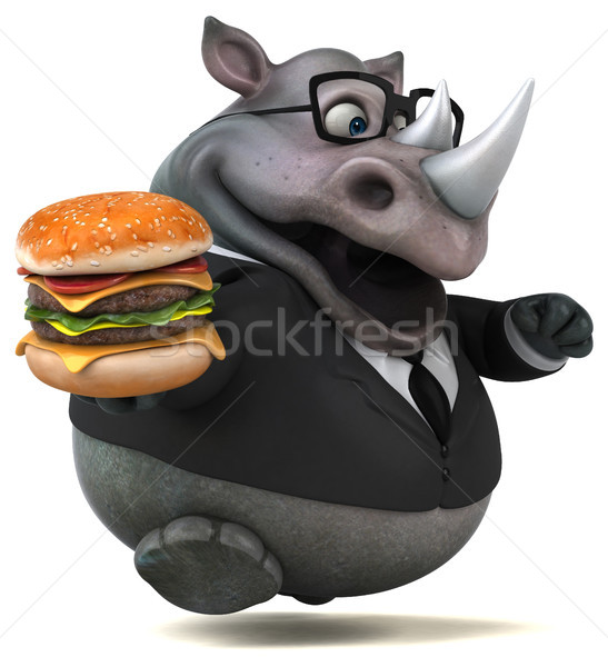 Fun rhinoceros - 3D Illustration Stock photo © julientromeur