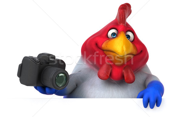 Stock photo: Fun chicken - 3D Illustration