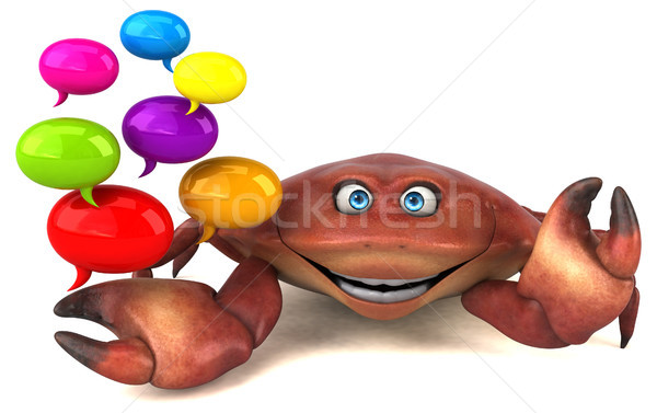 Eğlence yengeç 3d illustration gıda beyaz medya Stok fotoğraf © julientromeur