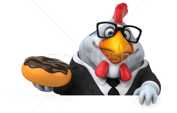 樂趣 雞 3d圖 鳥 訴訟 紅色 商業照片 © julientromeur