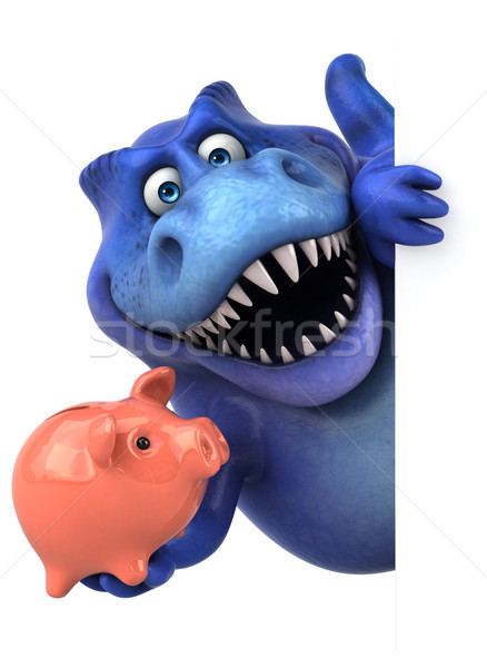 Stock fotó: Jókedv · dinoszaurusz · 3d · illusztráció · pénzügy · fogak · állat