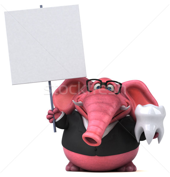 Pink elephant - 3D Illustration Stock photo © julientromeur