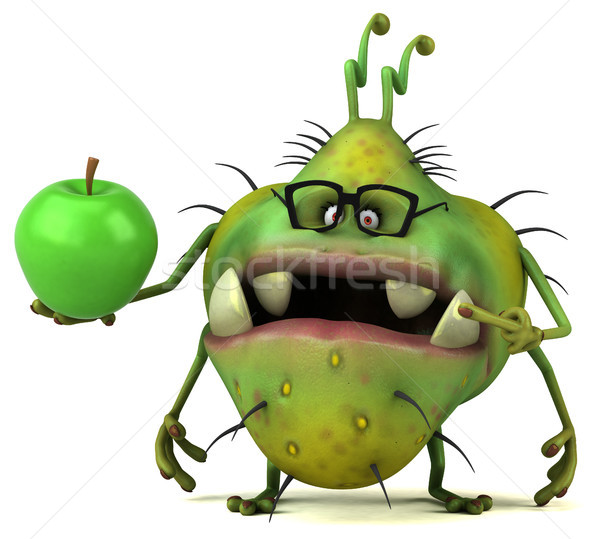 Spaß Keim 3D-Darstellung Obst Gesundheit Karikatur Stock foto © julientromeur