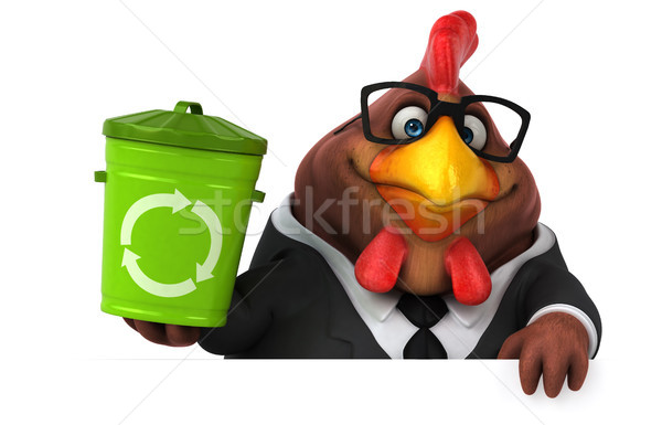 Fun chicken - 3D Illustration Stock photo © julientromeur