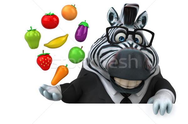 Fun zebra - 3D Illustration Stock photo © julientromeur