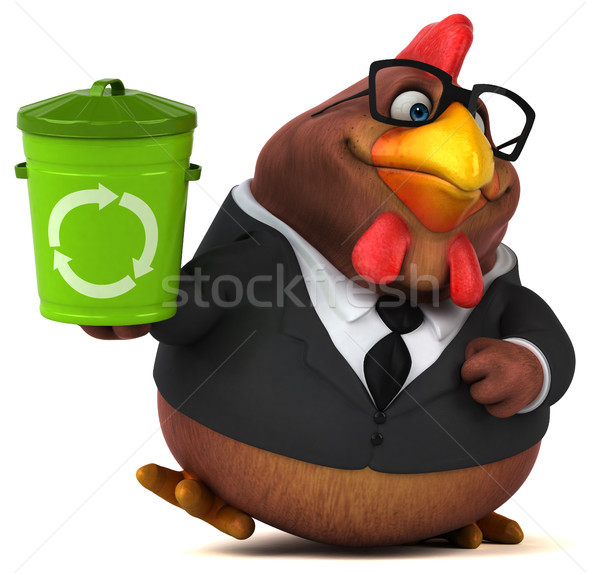 Fun chicken - 3D Illustration Stock photo © julientromeur