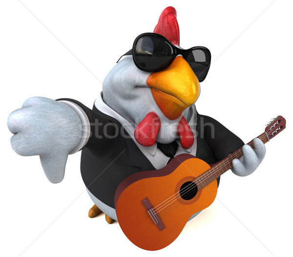 Stock photo: Fun chicken - 3D Illustration