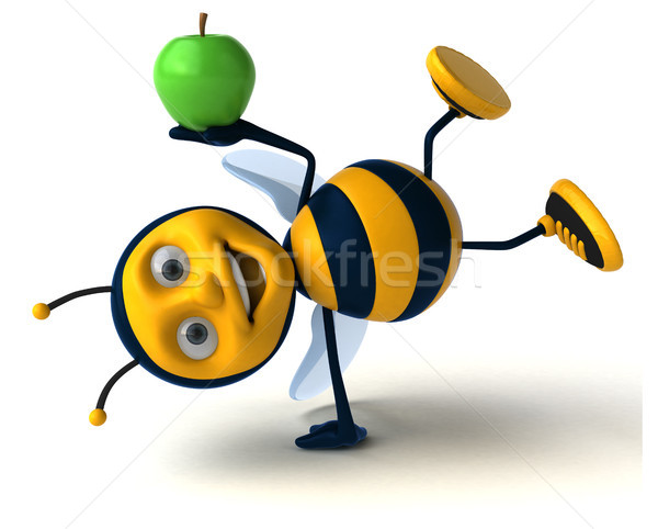 Spaß Biene Apfel Obst Arbeitnehmer Honig Stock foto © julientromeur