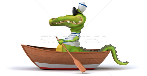 Jókedv krokodil boldog terv művészet óceán Stock fotó © julientromeur