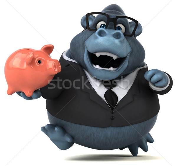 Stock fotó: Jókedv · gorilla · 3d · illusztráció · természet · üzletember · pénzügy
