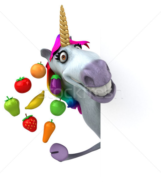 Fun unicorn - 3D Illustration Stock photo © julientromeur