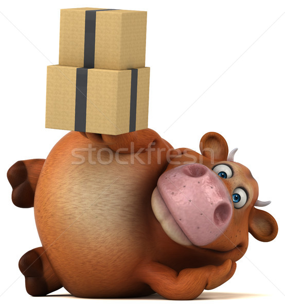 Fun cow - 3D Illustration Stock photo © julientromeur