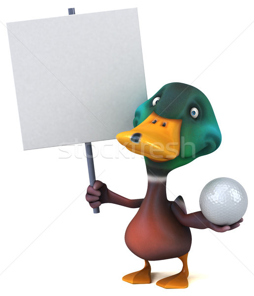Zabawy kaczka golf charakter zielone Pióro Zdjęcia stock © julientromeur