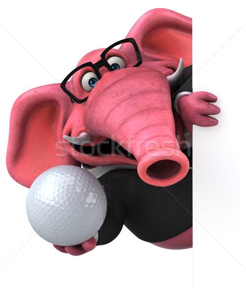 Pink elephant - 3D Illustration Stock photo © julientromeur