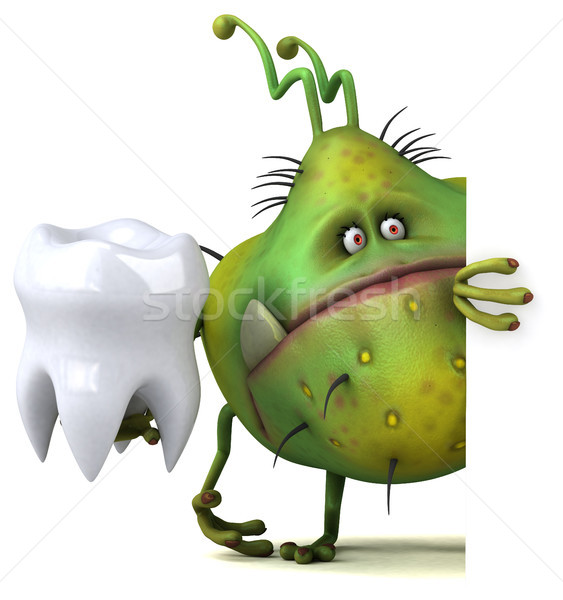 Jókedv bacilus 3d illusztráció egészség fogak grafikus Stock fotó © julientromeur