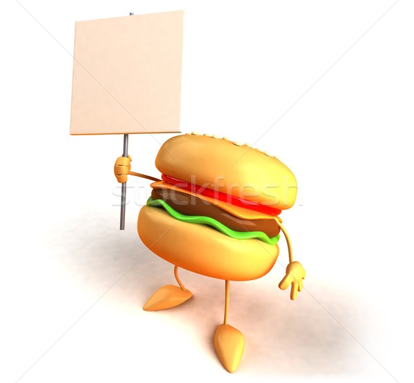Zdjęcia stock: Hamburger · żywności · chleba · mięsa · tłuszczu · jedzenie