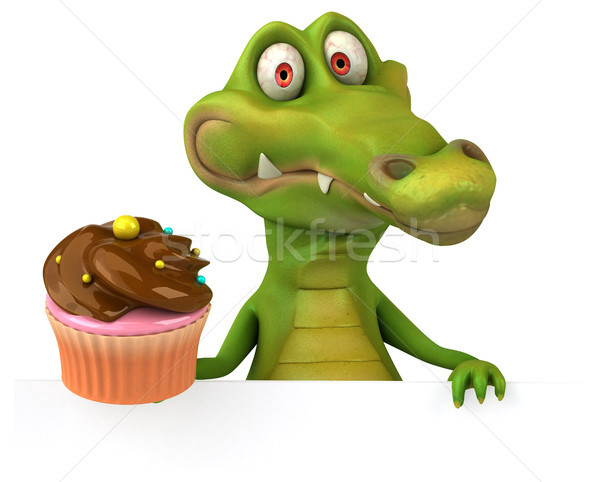 Krokodil jókedv boldog terv csokoládé művészet Stock fotó © julientromeur