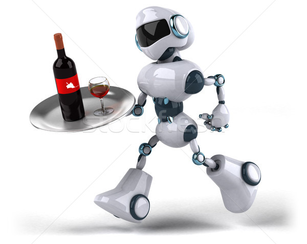 Robot technologii pić czerwony retro przyszłości Zdjęcia stock © julientromeur