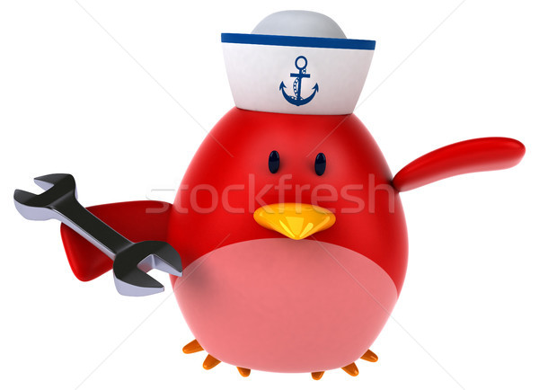 Red bird - 3D Illustration Stock photo © julientromeur