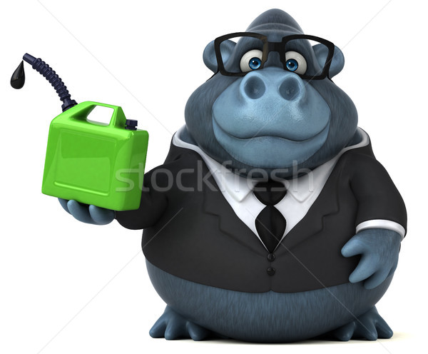 Leuk gorilla 3d illustration groene pak energie Stockfoto © julientromeur