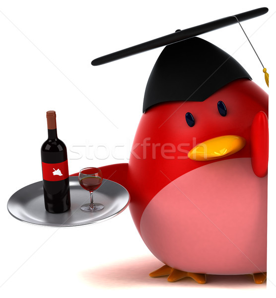Red bird - 3D Illustration Stock photo © julientromeur