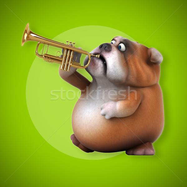 Fun bulldog - 3D Illustration Stock photo © julientromeur