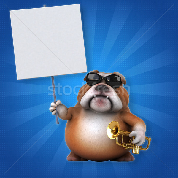 Fun bulldog - 3D Illustration Stock photo © julientromeur