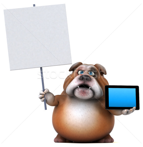 Divertimento bulldog illustrazione 3d computer design triste Foto d'archivio © julientromeur